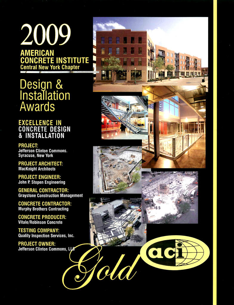 2009 – ACICNY, Excellence in Concrete Design and Installation – Jefferson Clinton Commons